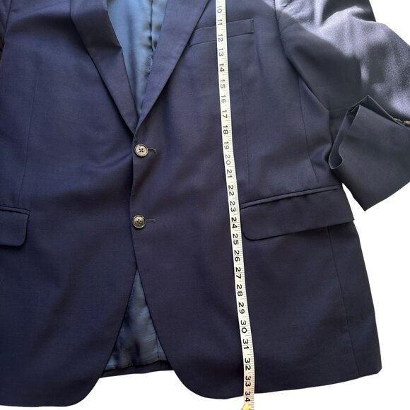 Peter Millar 48T Navy Mens Blazer Jacket 100% Wool Two-Button Classic Fit - Picture 8 of 12